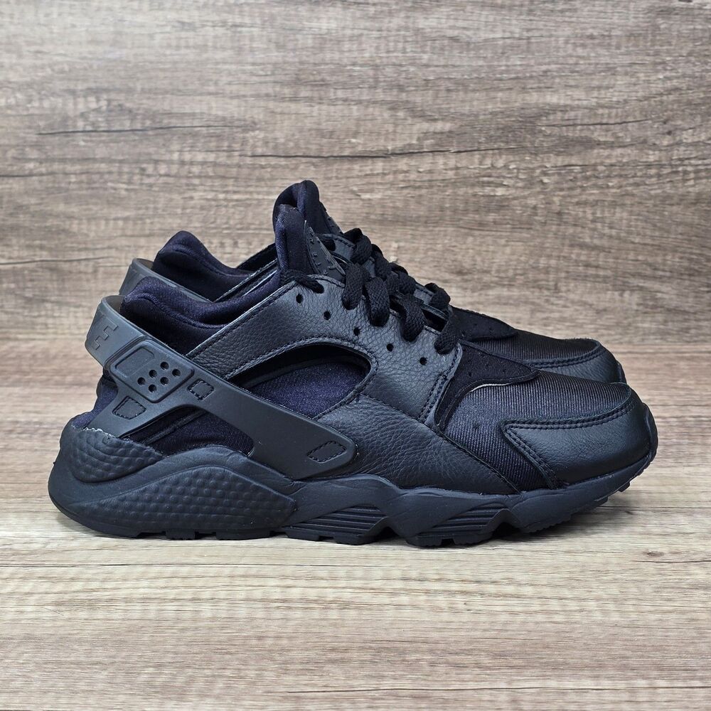 Nike Air Huarache Shoes Women's Sz 8.5 Tripple Black Running Sneakers DH4439-001